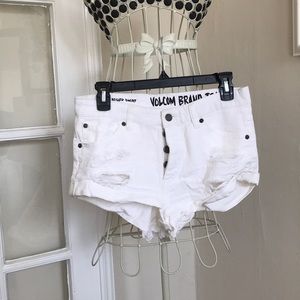 Volcom Brand Jeans - White Stone Rolled Short
